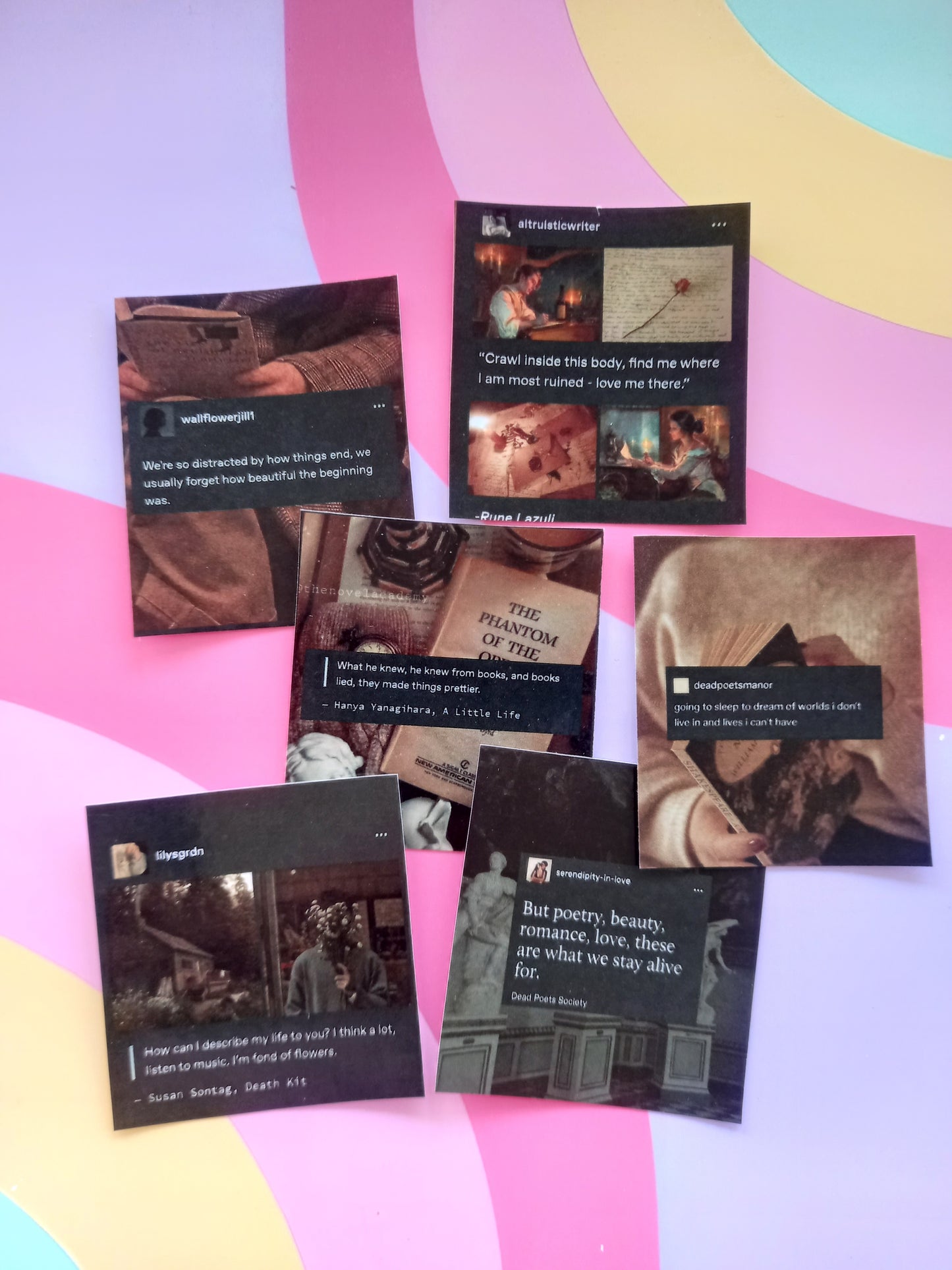 Academia Excerpts Journaling Stickers