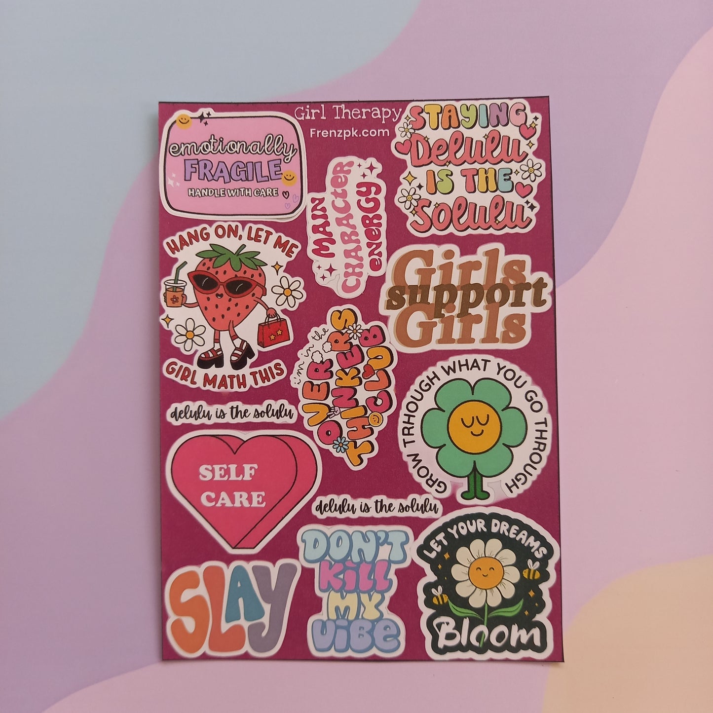 Girl Therapy Uncut Sticker Sheets (Pack of 4)