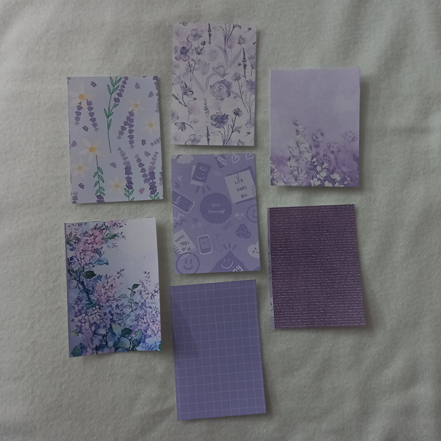 Lavendar 32 pcs paper journaling crafts