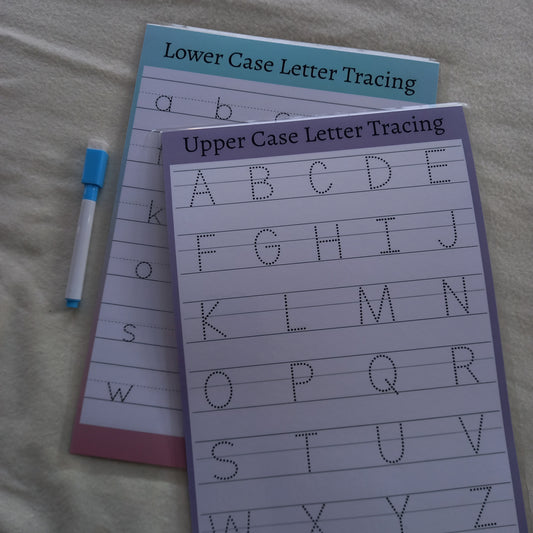 Upper and Lower Case Letter Tracing - Laminated Eraseable Practice Board