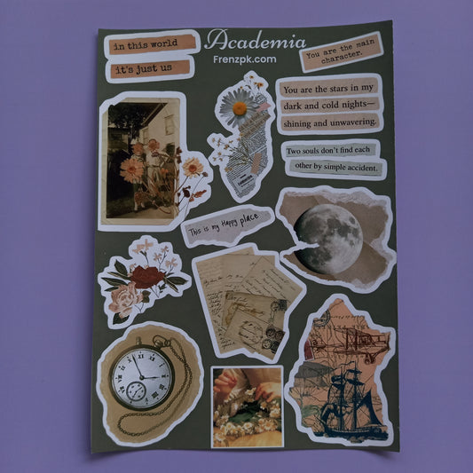 Academia Uncut sticker sheet