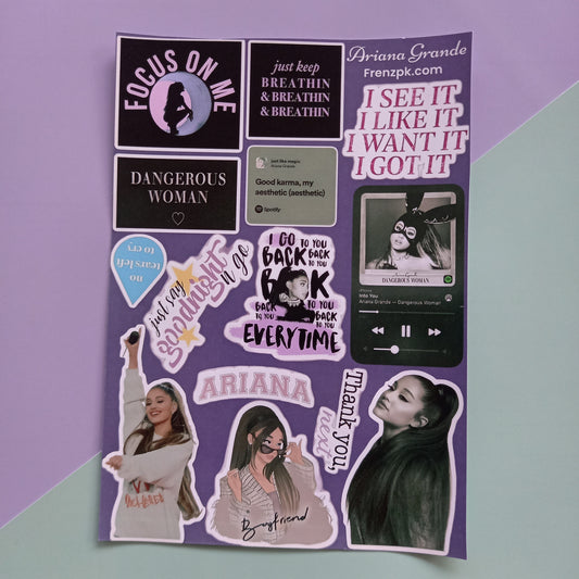 Ariana Grande Uncut Sticker Sheet