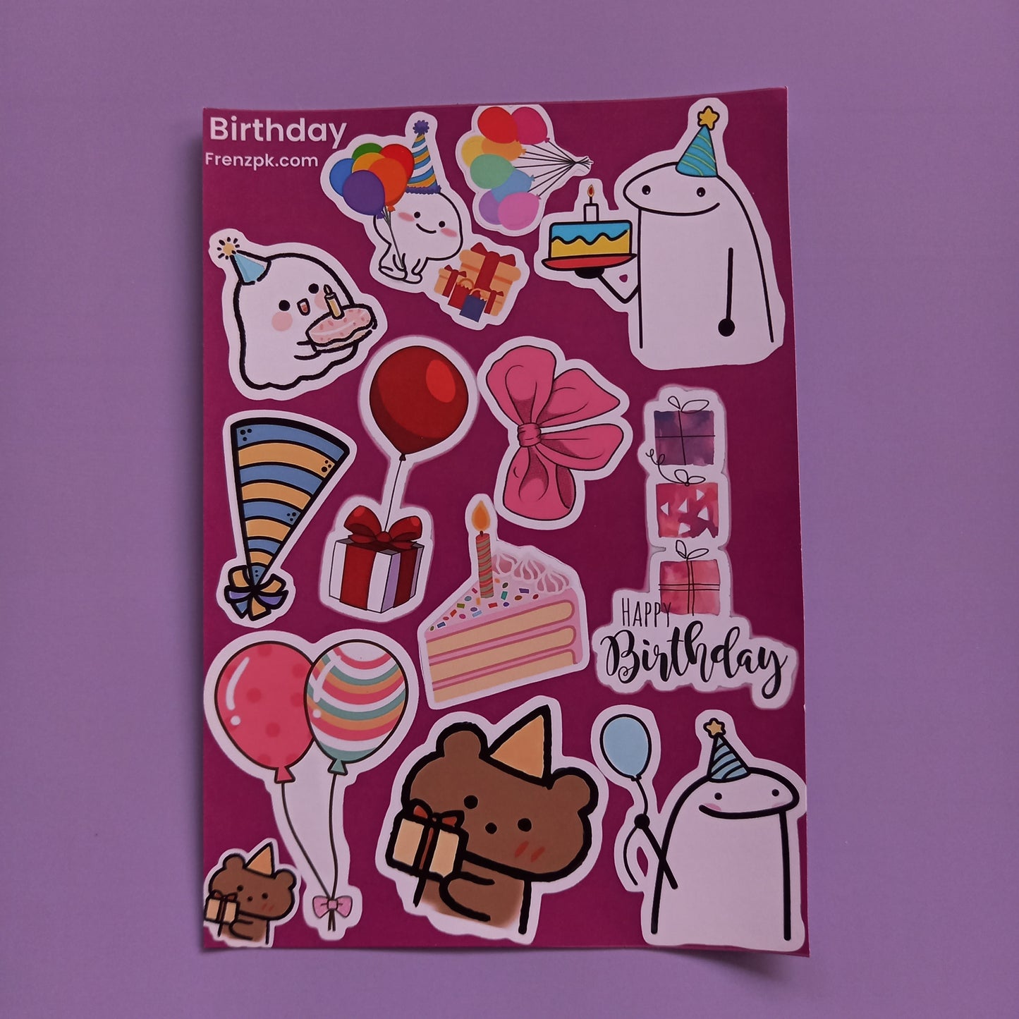 Birthday Uncut Sticker Sheet