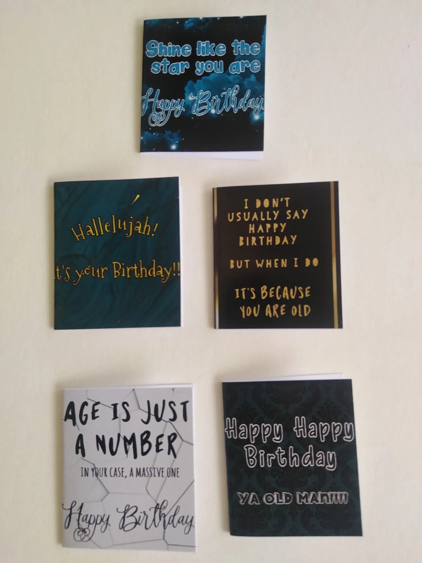 Birthday cards for him Mini Cards