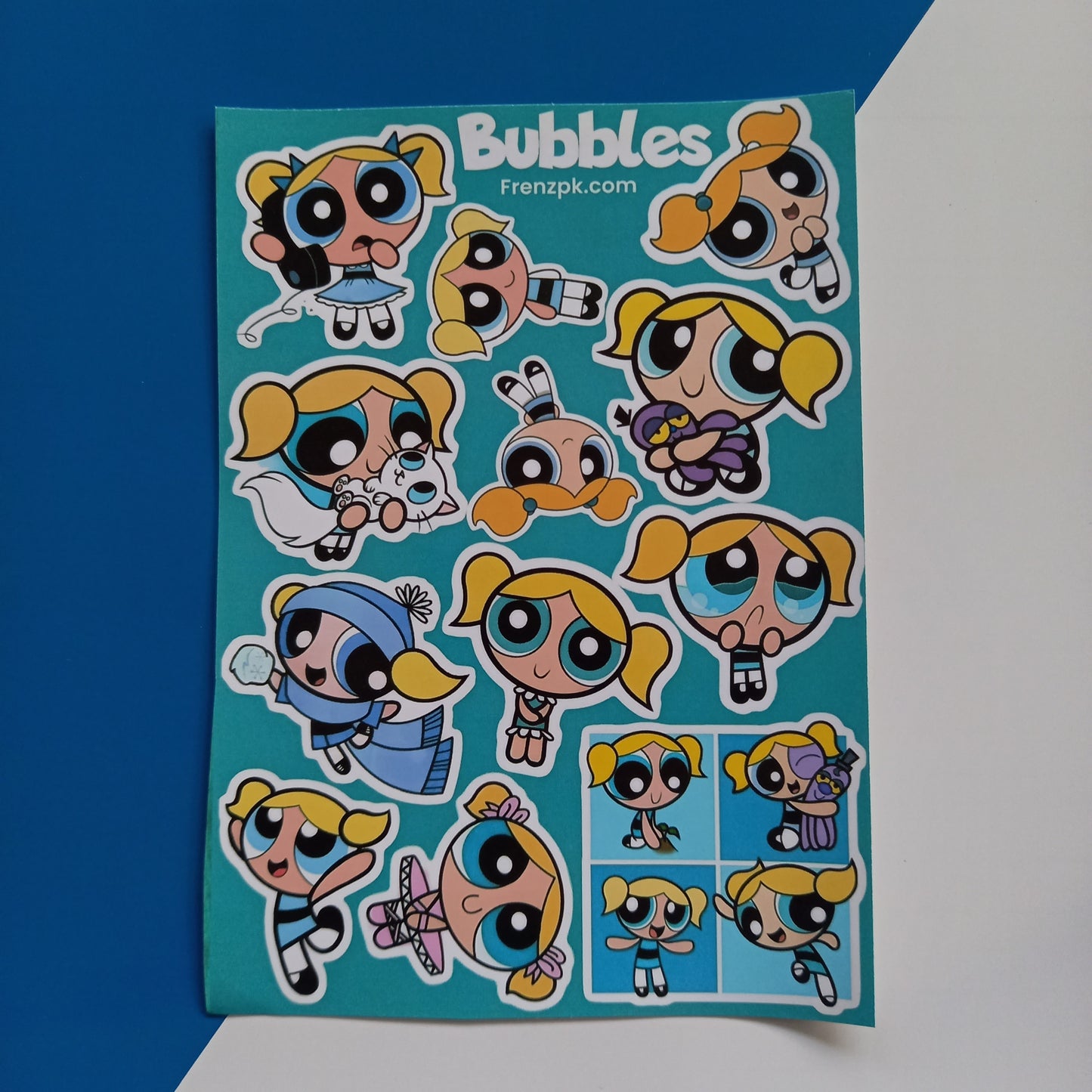 Bubbles  Uncut Sticker Sheet