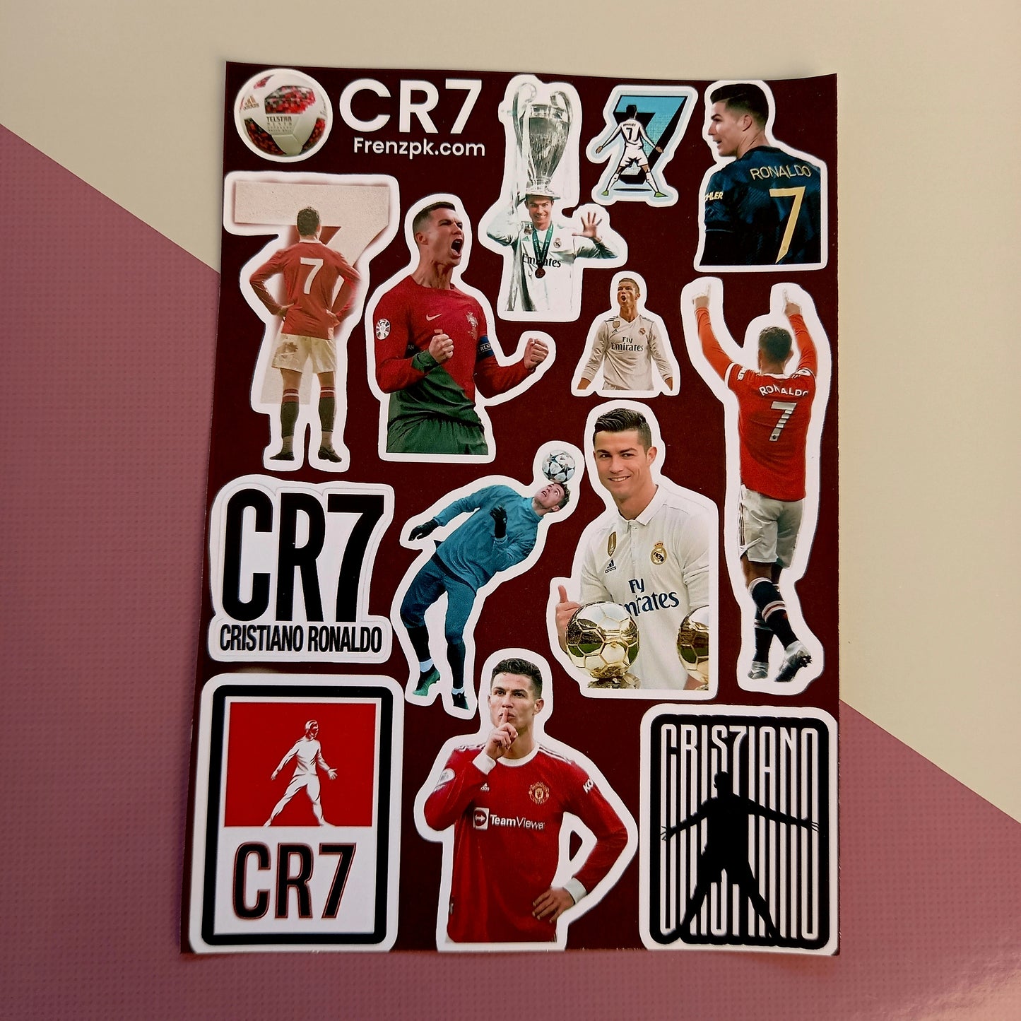 CR7 Ronaldo Uncut sticker sheet