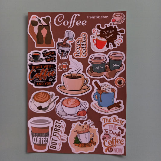 Coffee Uncut sticker sheet