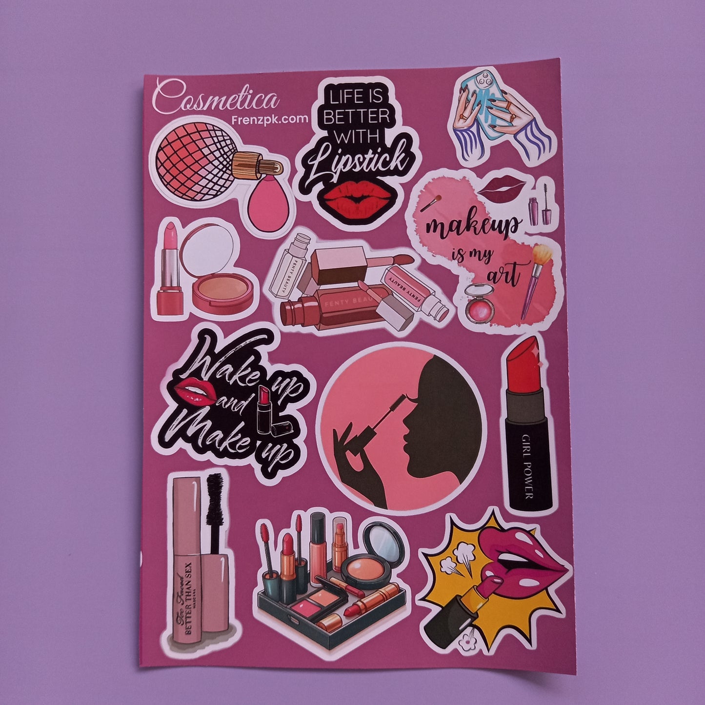 Cosmetica Uncut sticker sheet