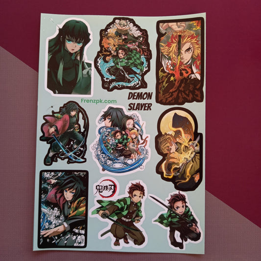 Demon Slayer Uncut sticker sheet