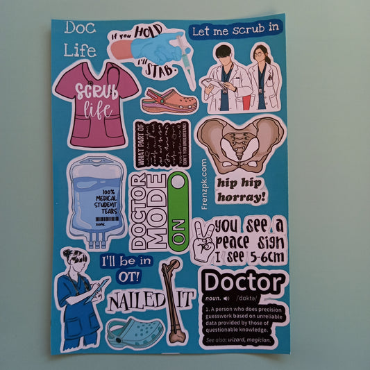 Doc Life Uncut sticker sheet