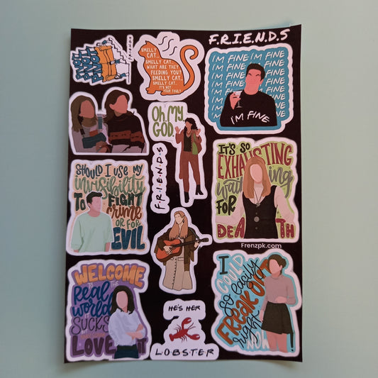 FRIENDS Uncut sticker sheet