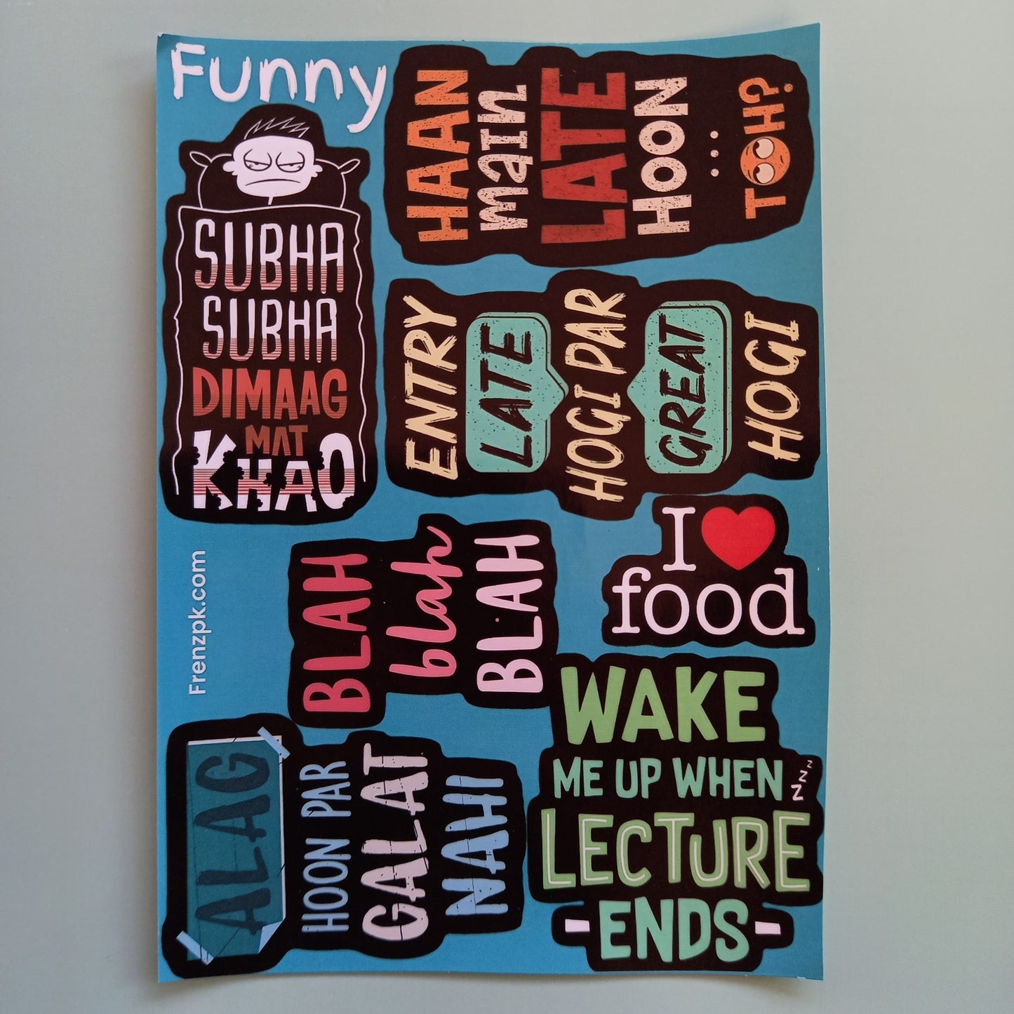 Funny Uncut sticker sheet