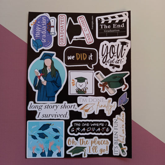 Graduation Uncut sticker sheet