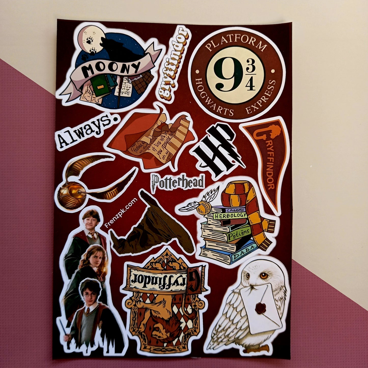 Gryffindor Uncut sticker sheet