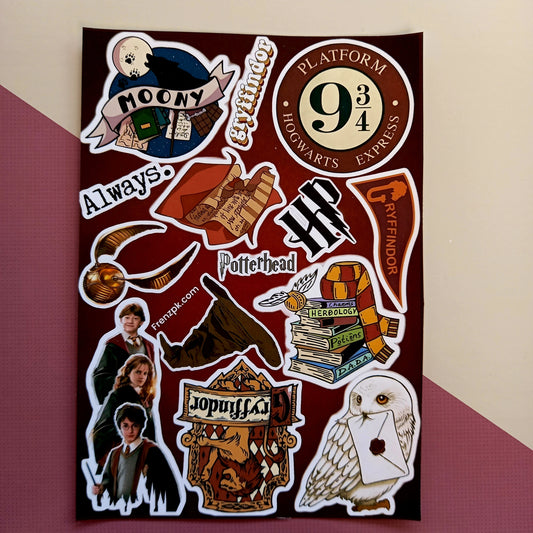 Gryffindor Uncut sticker sheet