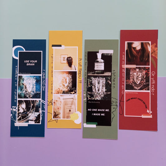 Harry potter houses aesthetic Glossy Bookmarks