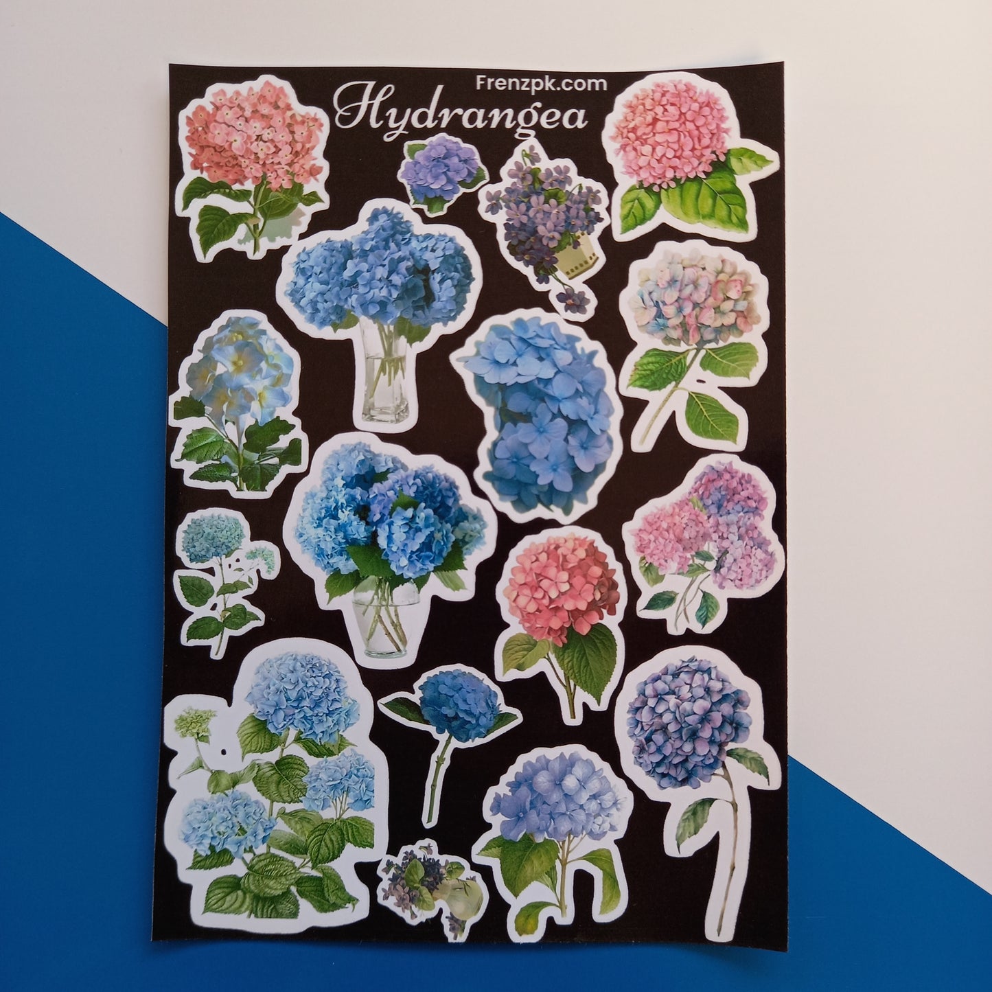 Hydrangea Uncut sticker sheet