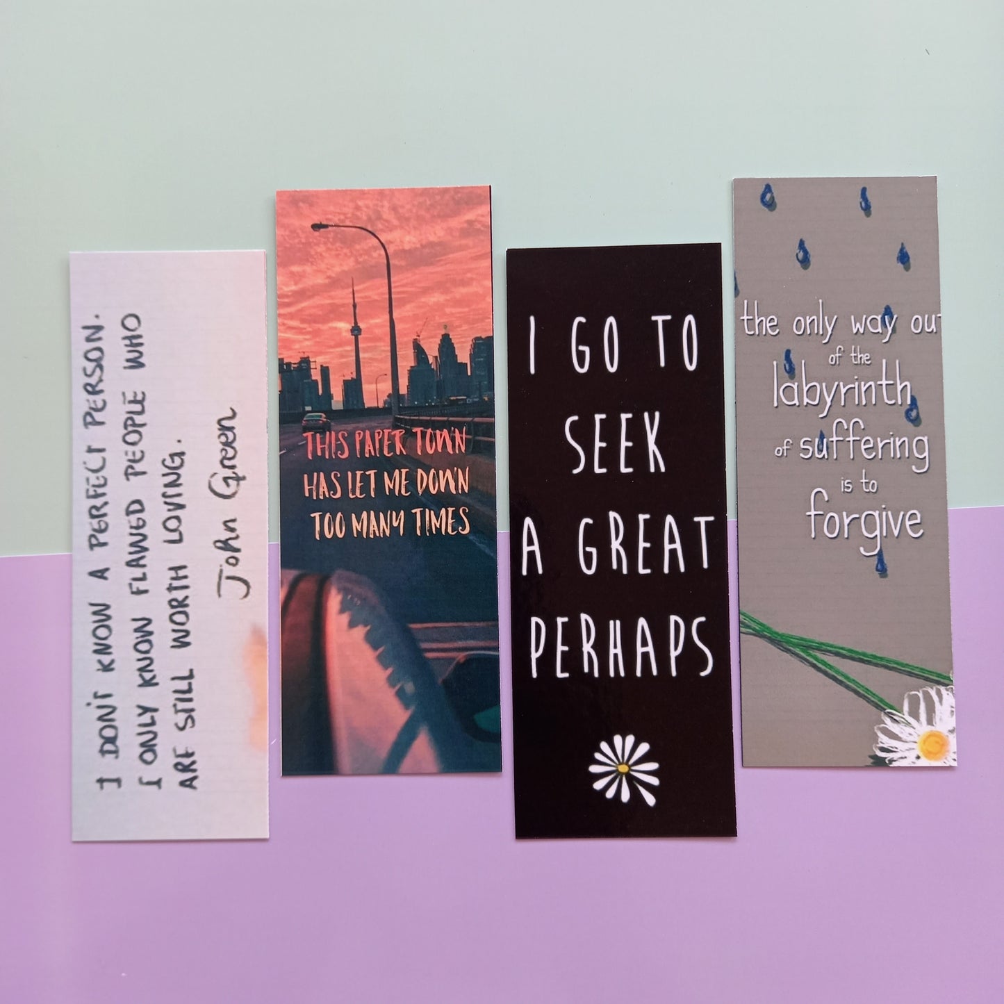 John Green Glossy Bookmarks