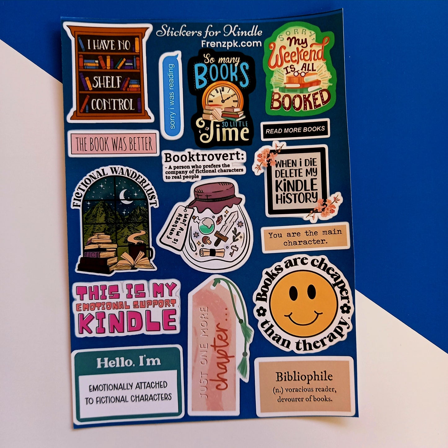 Kindle Uncut sticker sheet