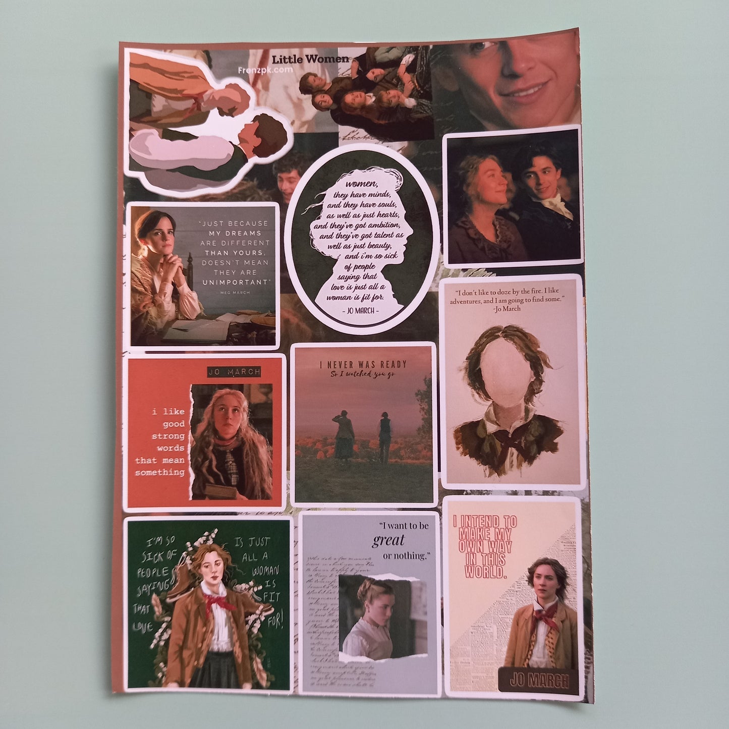 Little women  Uncut sticker sheet