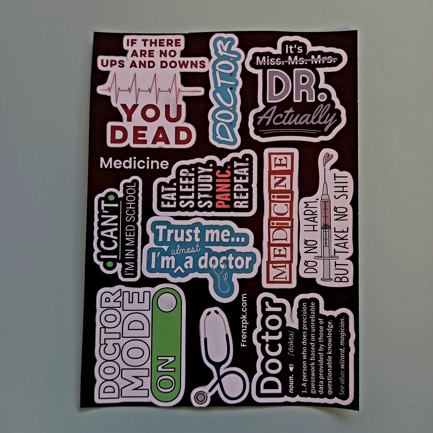 Medicine Uncut sticker sheet