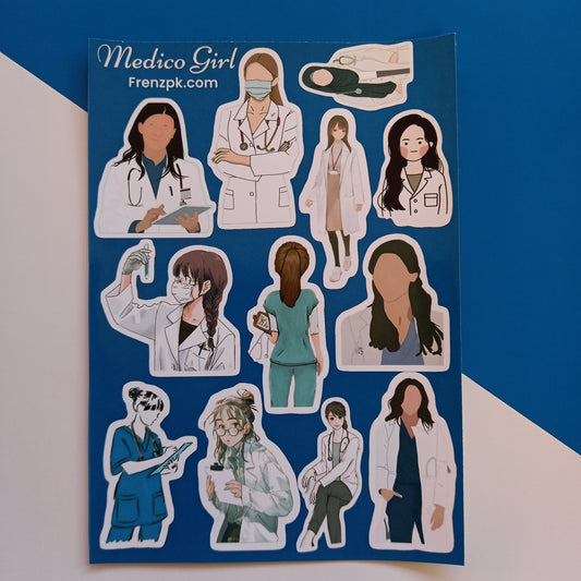 Medico Girl Uncut sticker sheet