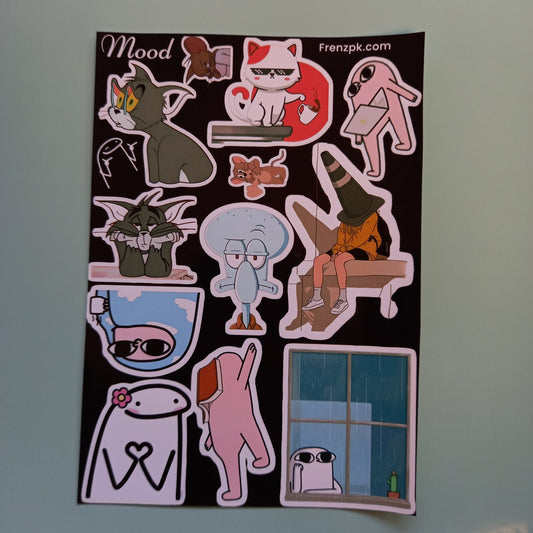 Mood Uncut sticker sheet