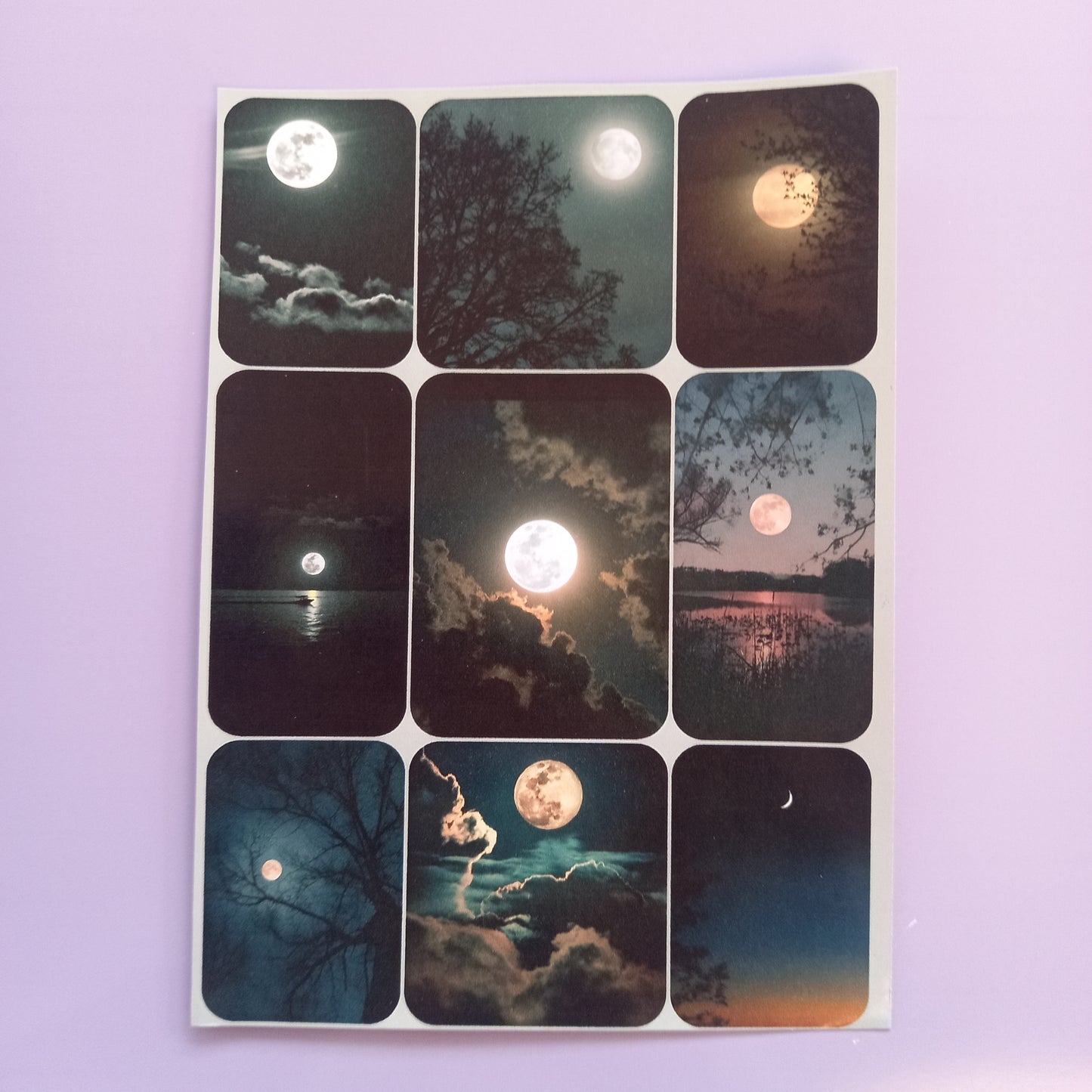 Moon  Uncut sticker sheet