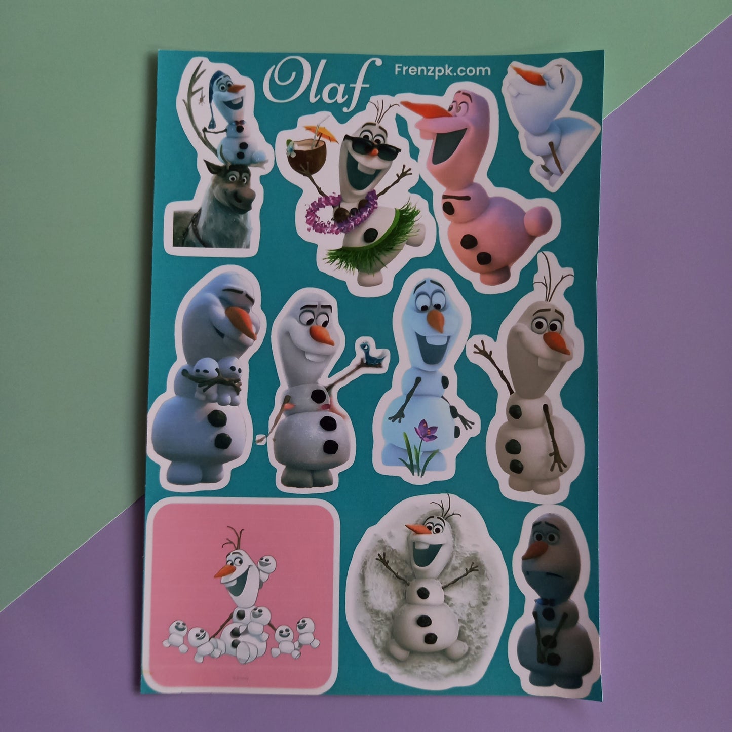 Olaf   Uncut sticker sheet