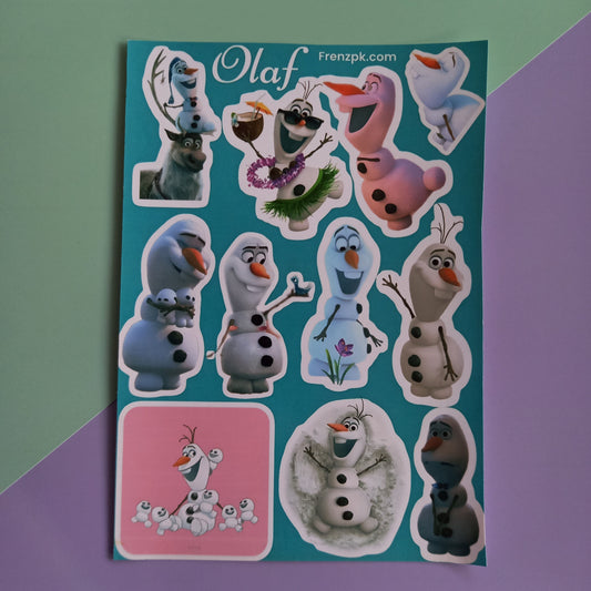 Olaf   Uncut sticker sheet