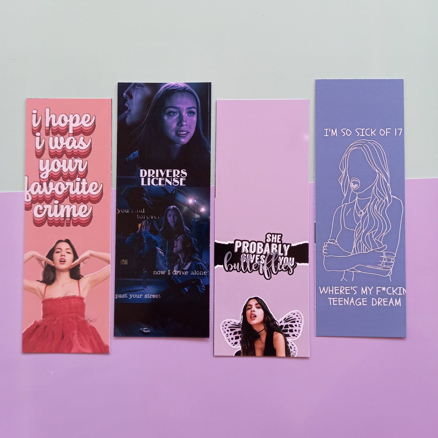 Olivia Rodrigo Glossy Bookmarks