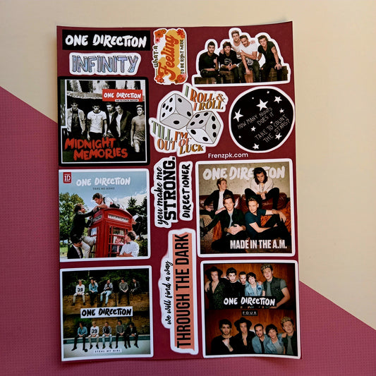 One Direction  Uncut sticker sheet