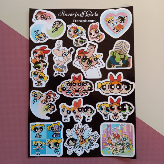 Powerpuff Girls  Uncut sticker sheet