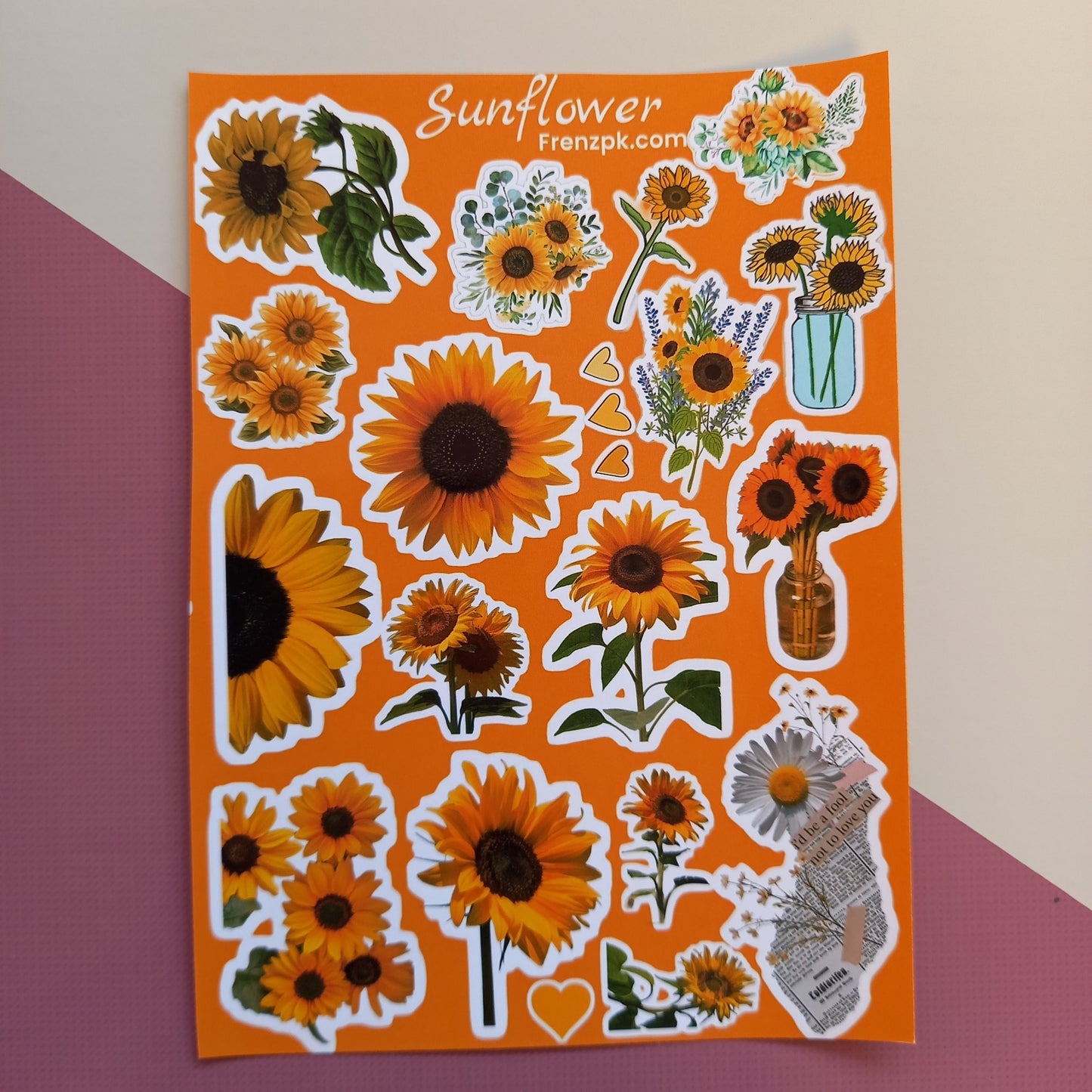 Sunflower Uncut sticker sheet