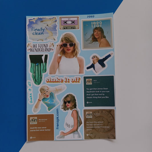 Taylor Swift 1989  Uncut sticker sheet