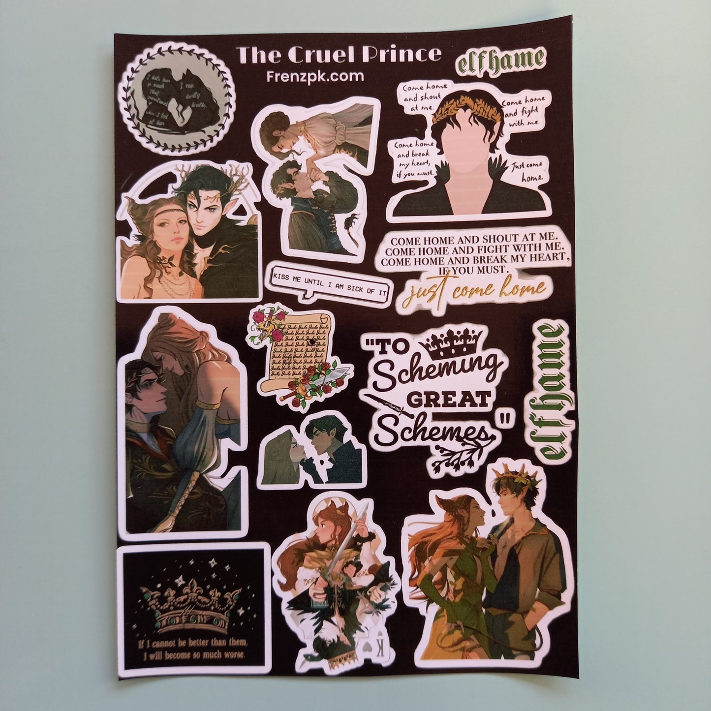 The Cruel Prince  Uncut sticker sheet