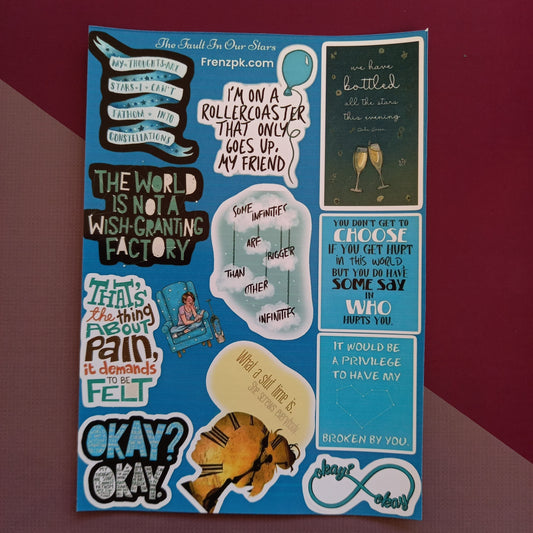 The Fault in our stars Uncut sticker sheet