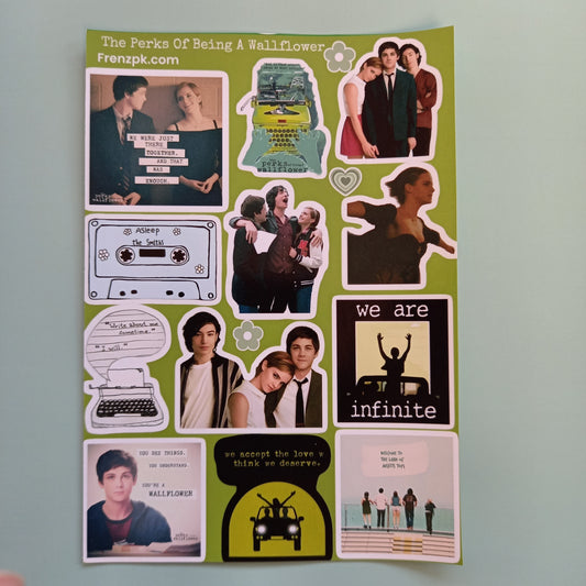 The Perks of being a wallflower Uncut sticker sheet