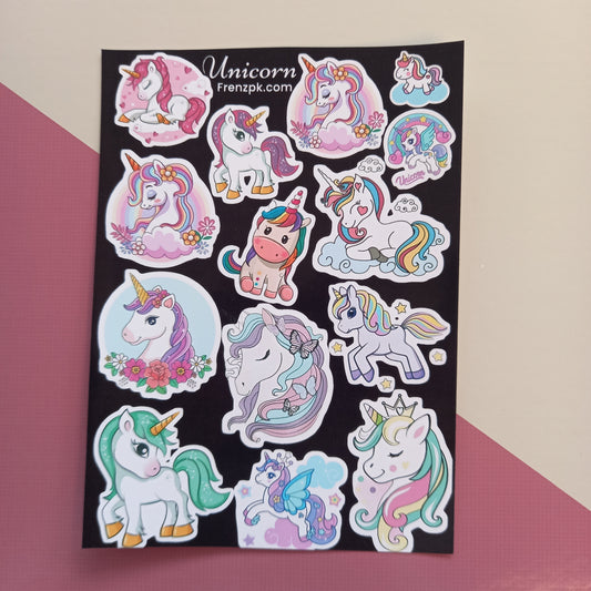 Unicorn  Uncut sticker sheet