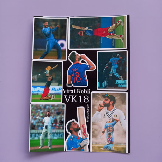 Virat Kohli VK18  Uncut sticker sheet