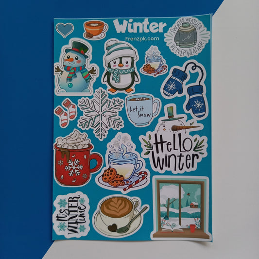 Winter Uncut sticker sheet