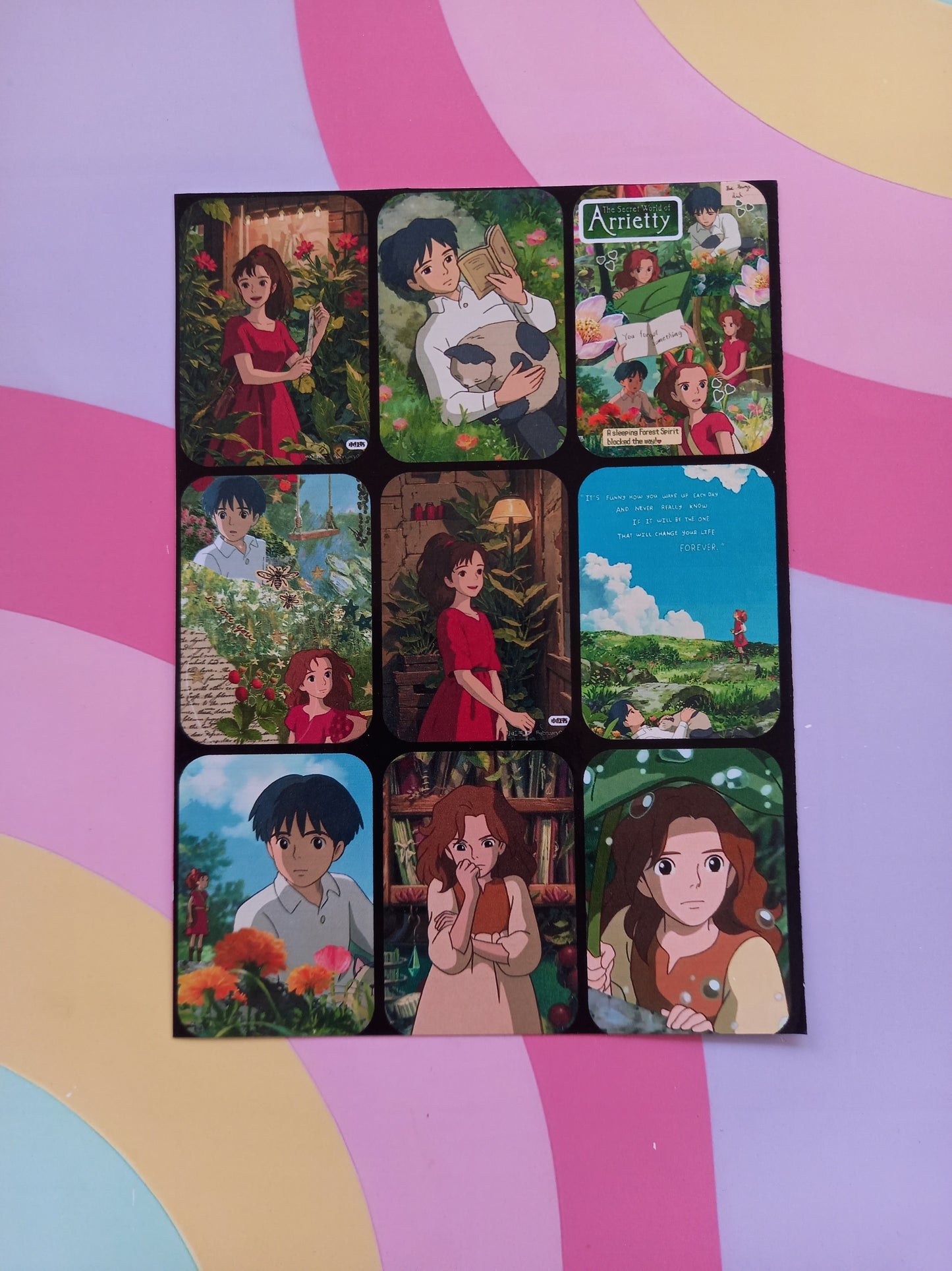 Arrietty Uncut sticker sheet
