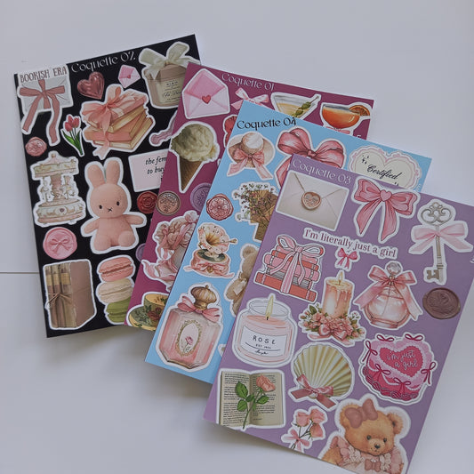 Coquette Sticker Sheets (Pack of 4)