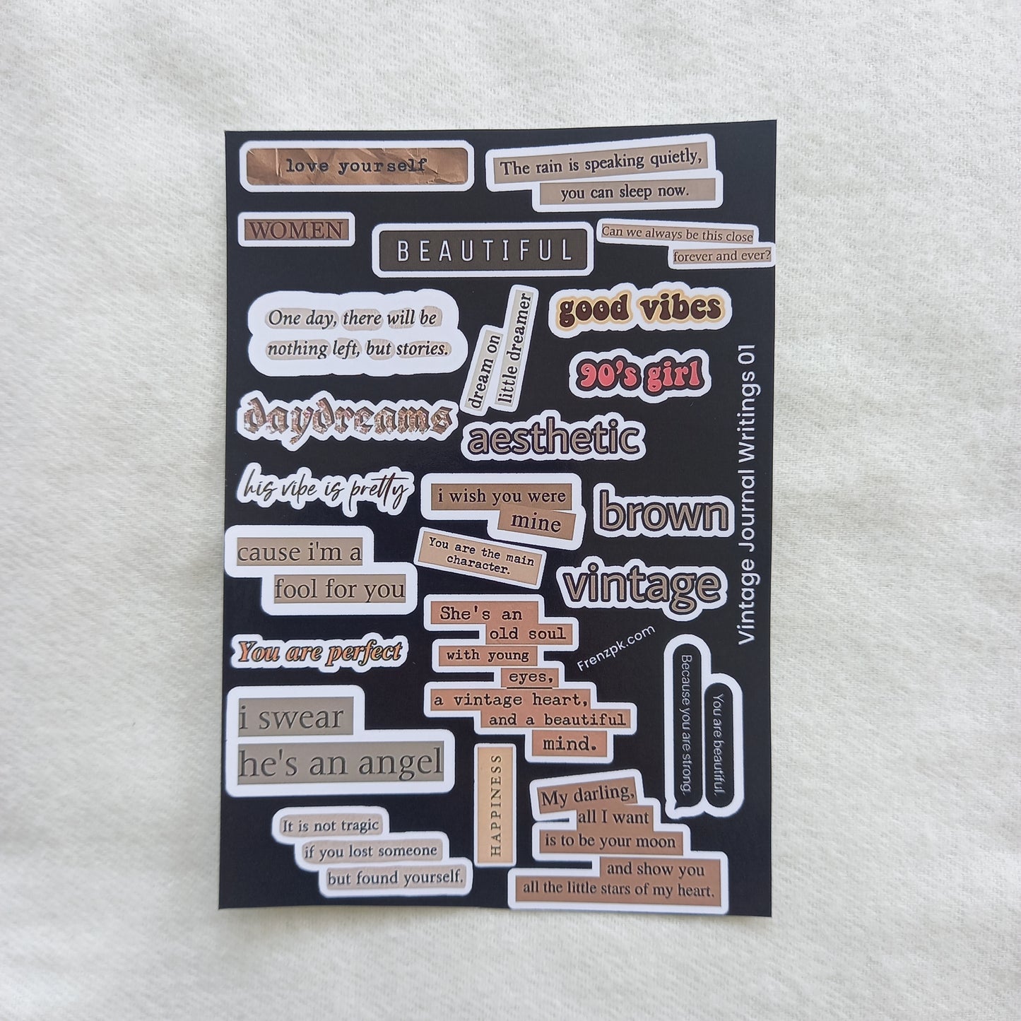 Black Uncut Sticker Sheets (Pack of 4)