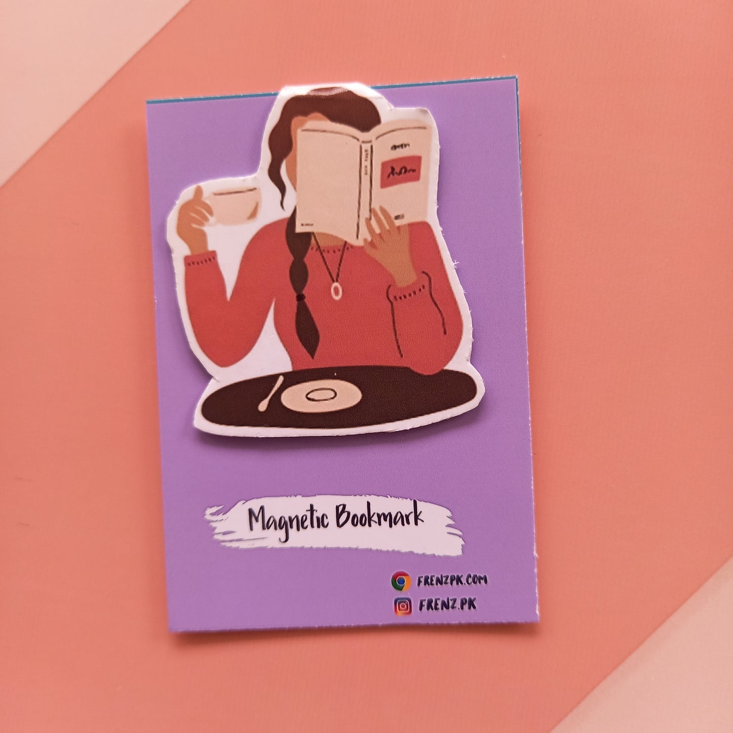 Reader Girl Magnetic Bookmark