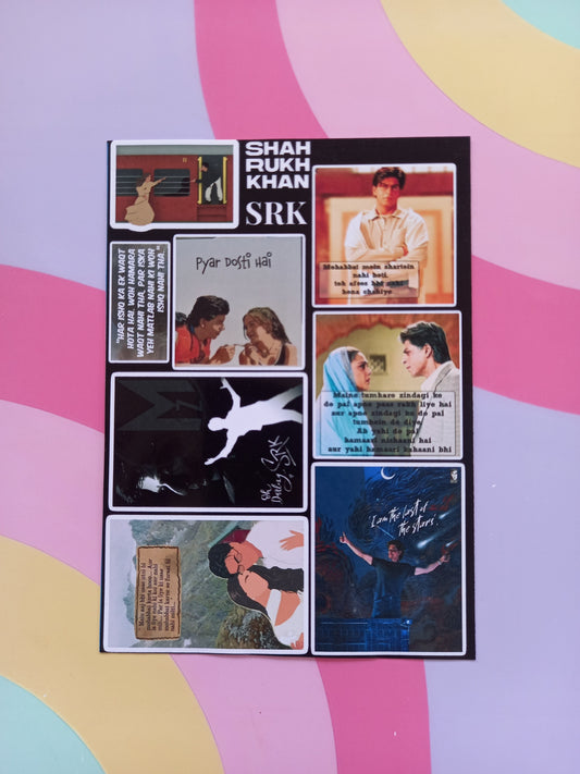 SRK Shah Rukh Khan Uncut sticker sheet