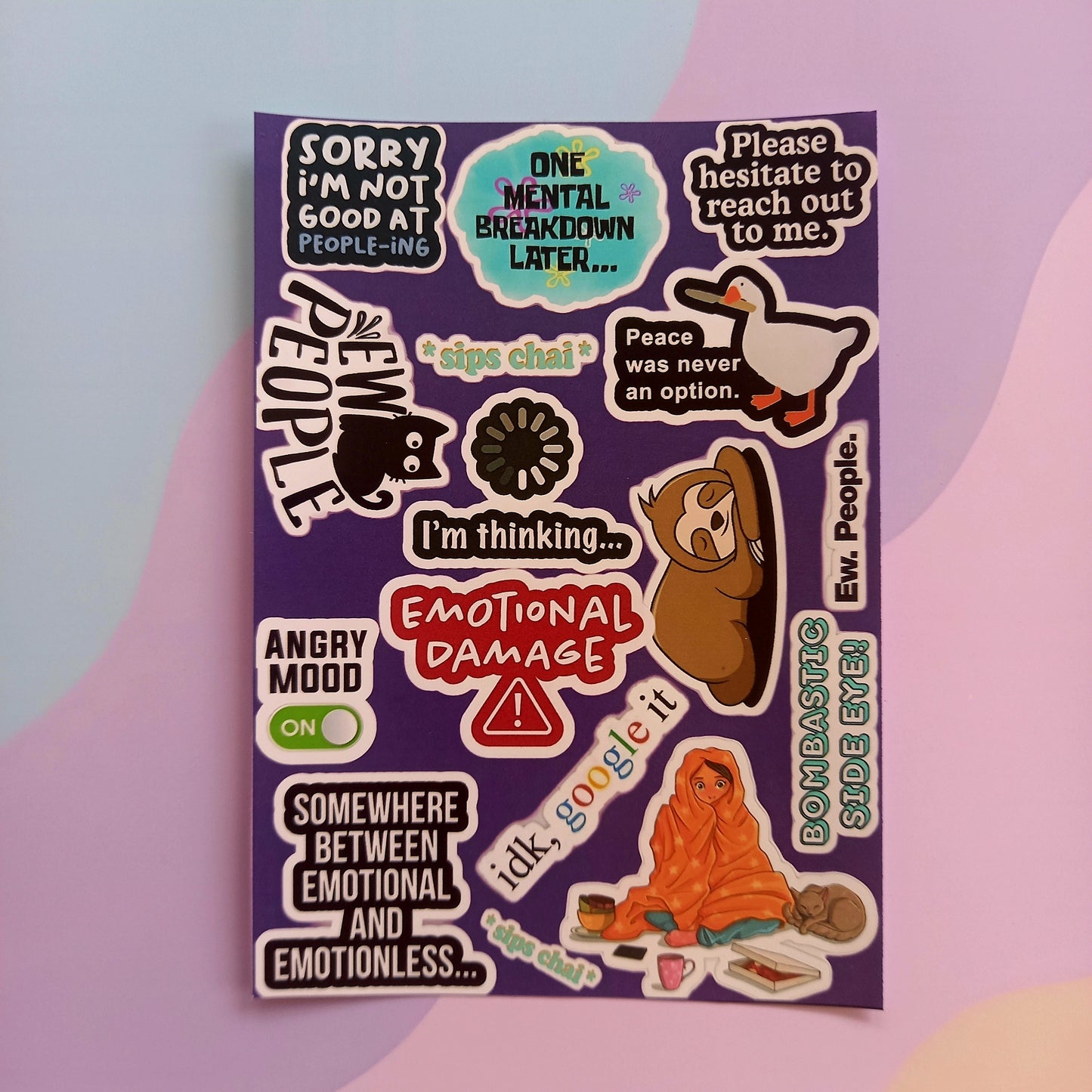 Mood Uncut Sticker Sheets (Pack of 4)