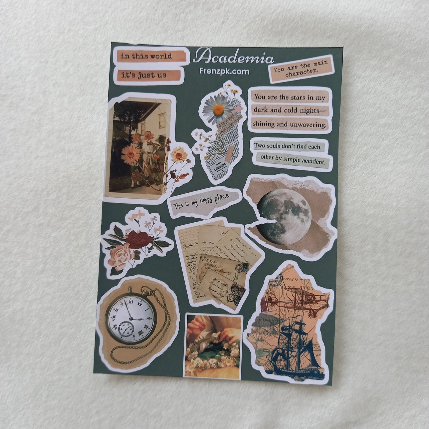 Vintage Academia Uncut Sticker Sheets (Pack of 4)