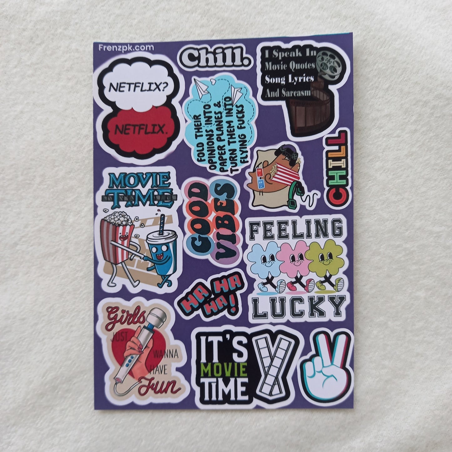 Social Chill Uncut Sticker Sheets (Pack of 4)