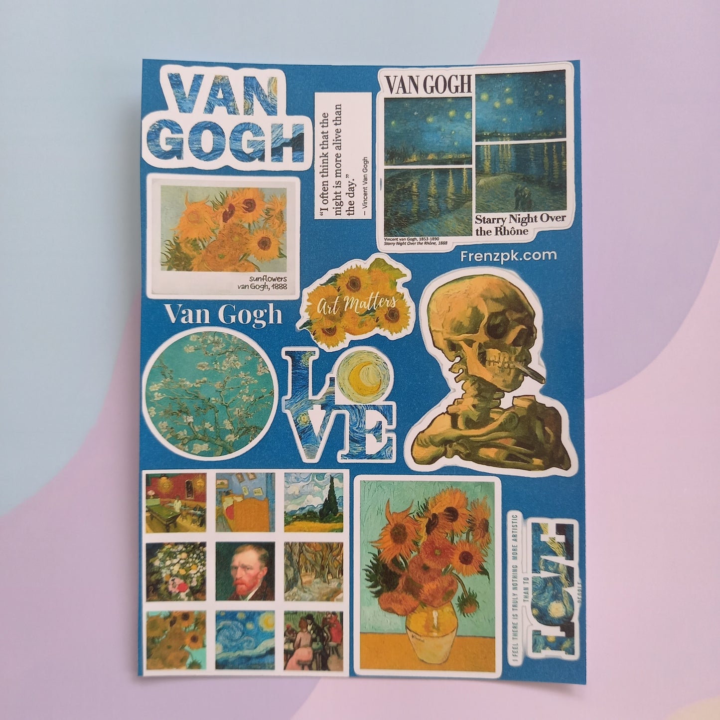 Van Gogh Uncut Sticker Sheets (Pack of 4)